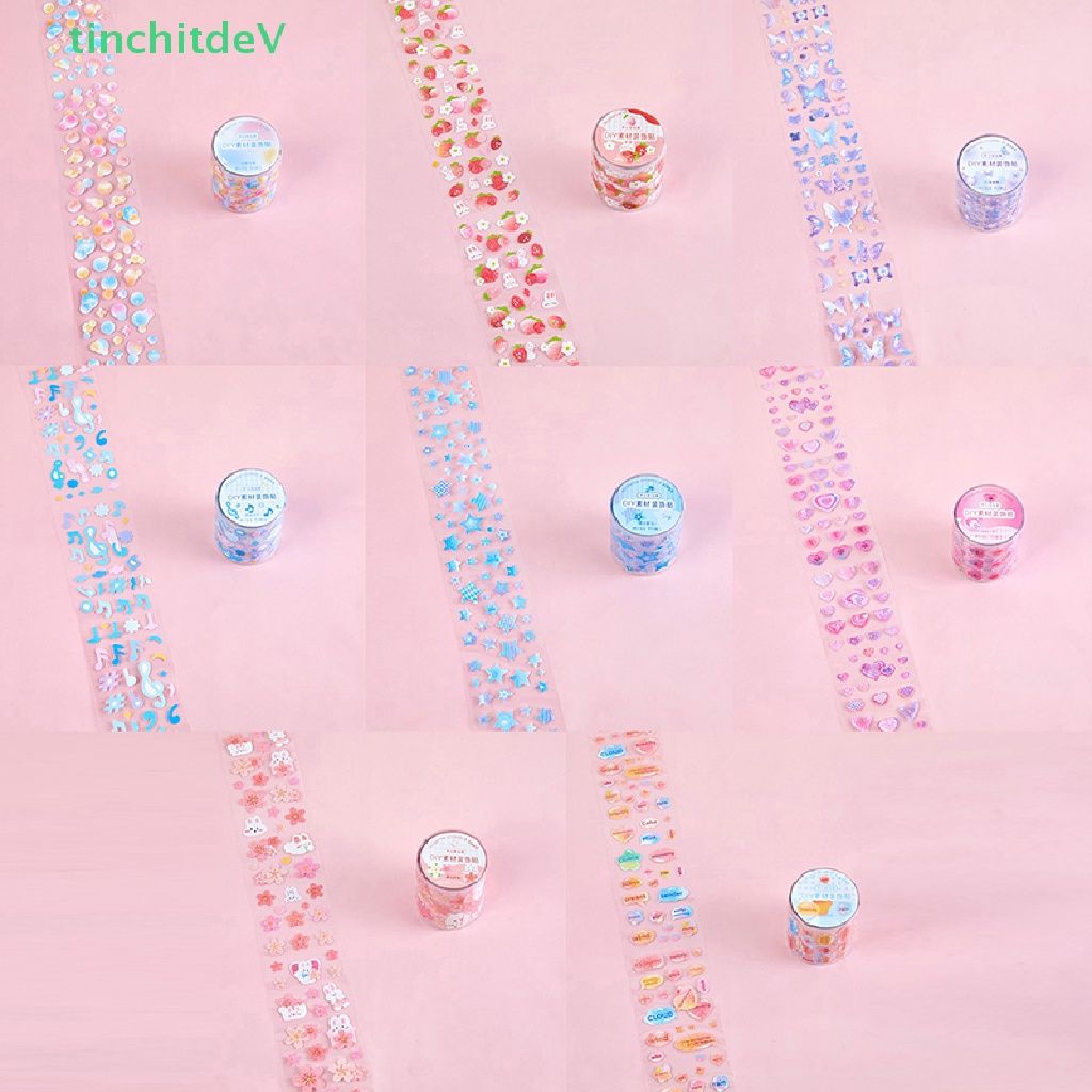 [TinchitdeV] Băng Keo Dán Trang Trí Thủ Công Cắt Laser Hình Trái Tim Dễ Thương DIY [Mới]