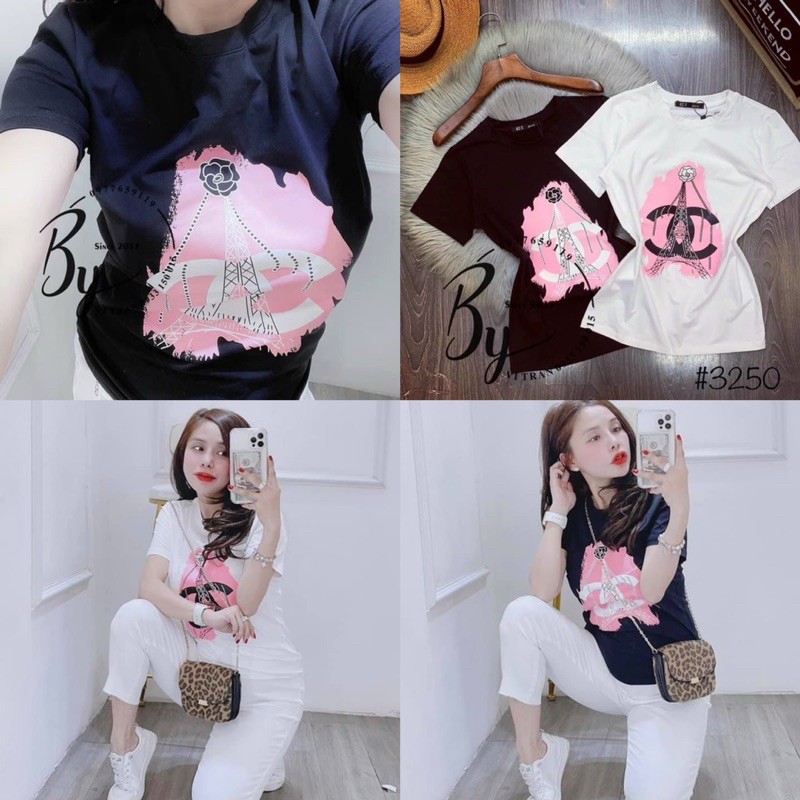 Áo thun cotton giấy , Áo thun nữ cotton form rộng