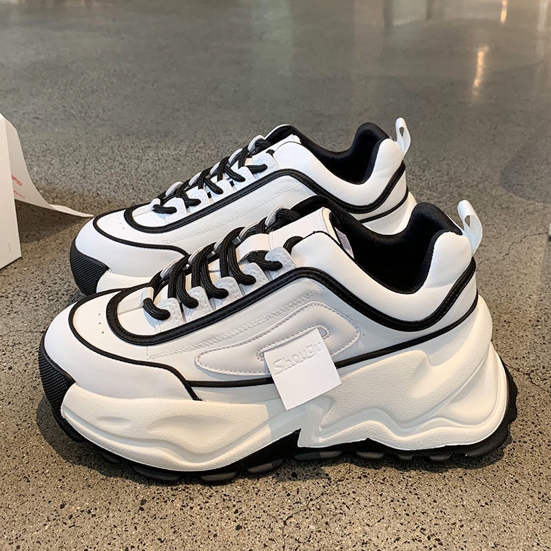 Giày Thể Thao Đế Dày Tăng Chiều Cao Mùa Thu Phong Cách Đường Phố Mới 2021 TTH304