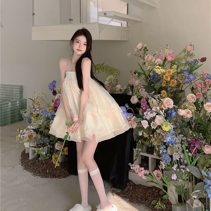 Đầm Xòe Phối Lưới Thiết Kế Xinh Xắn Nữ Tính