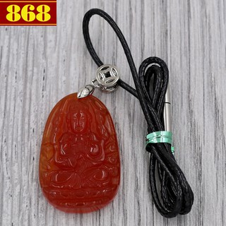 Dây đeo cổ Phật Thiên Thủ Thiên Nhãn 3.6 cm đỏ AD8