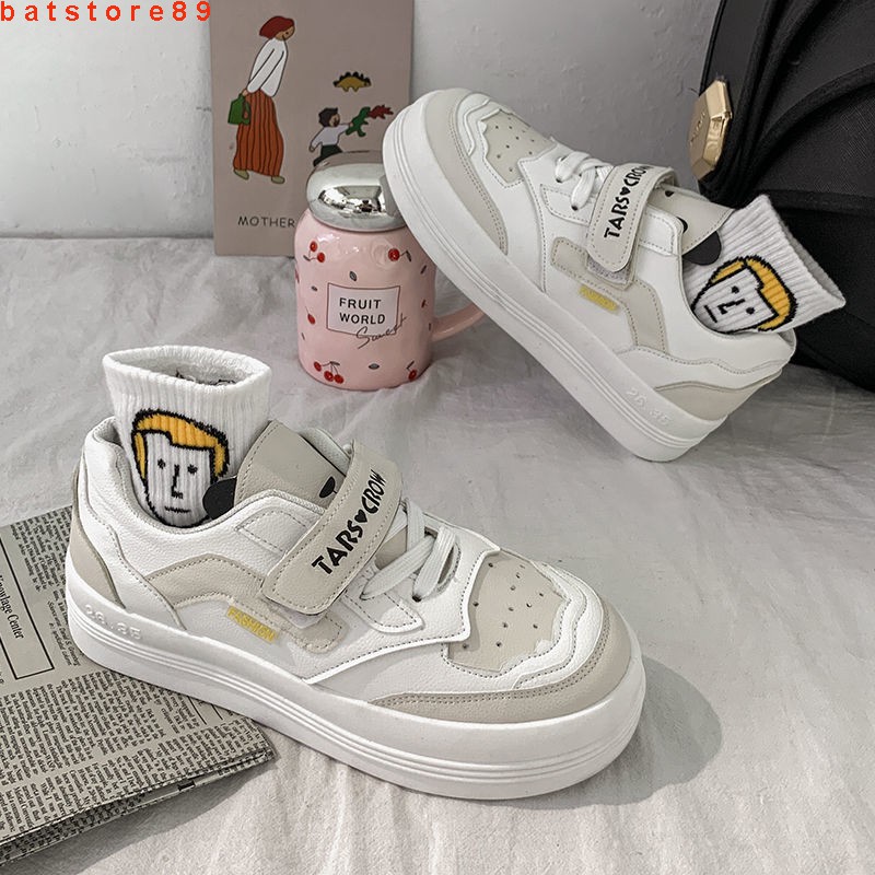 Giày thể thao nữ ulzzang học sinh hàn quốc mũi tròn siêu cute đế cao 5cm - Giày sneaker nữ học sinh dễ thương cá tính