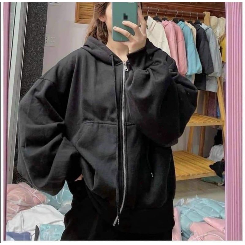 Áo Hoddie Nỉ Ngoại Tay Phồng Nhiều Màu , Áo Khoác Hoddie Phông Unisex