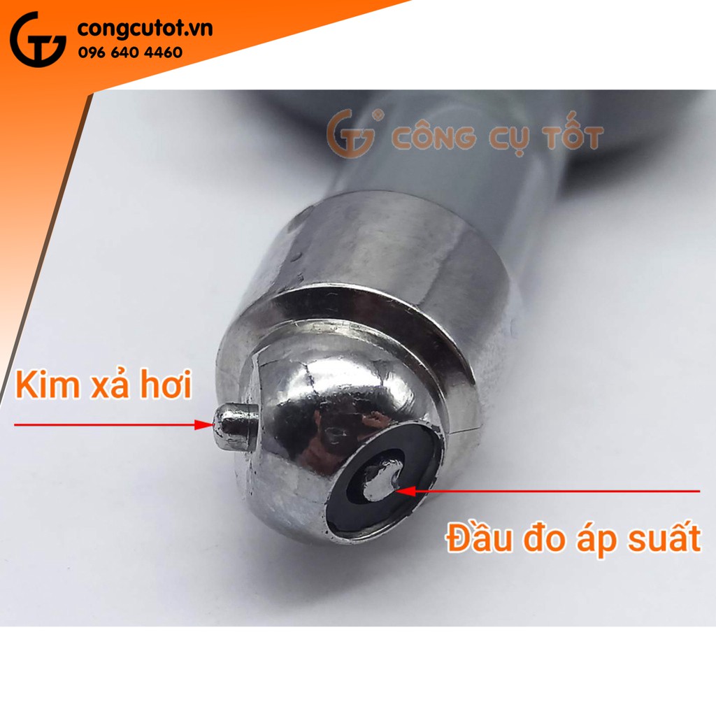 Đồng hồ áp suất hơi lốp xe theo đơn vị cân hơi, dải đo 0.5-7.5, độ chính xác 0.1 hiệu LRT