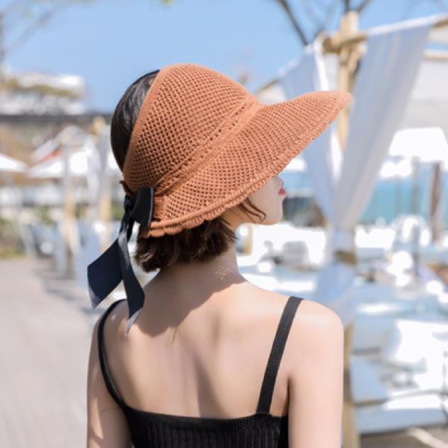 [HÀNG CAO CẤP- ẢNH THẬT] Mũ đi biển nón chống nắng phối nơ sau phong cách Vintage hot nhất 2021, M10