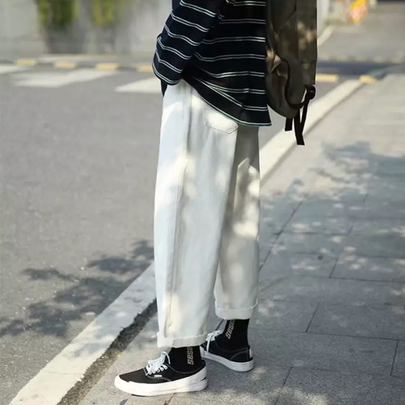 Quần Kaki Ống Rộng Dáng Suông Phong Cách Hàn Quốc,Thời Trang Unisex Nam Nữ QKK