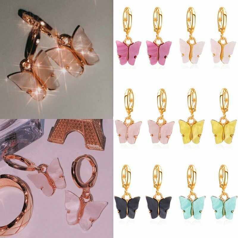 [Ready Stock] Pretty Butterfly Earrings For Women, Street Style Drop Earrings, Korean Fashion Drop Earrings