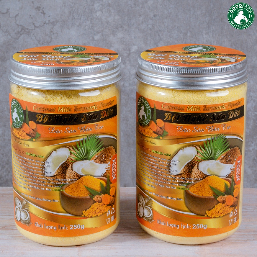 Bột Nghệ Sữa Dừa Cocofarm 250g