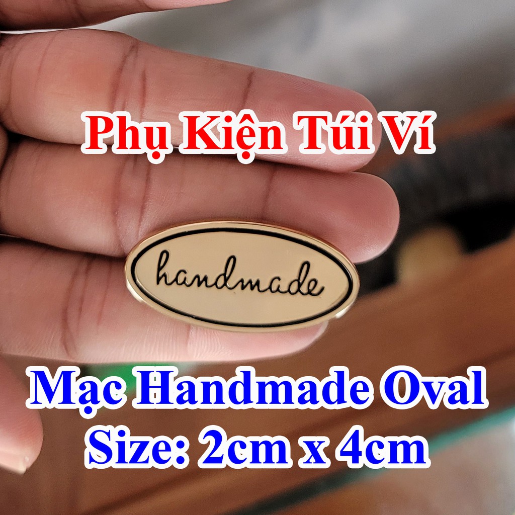 Mạc handmade oval trang trí túi xách / phụ kiện handmade