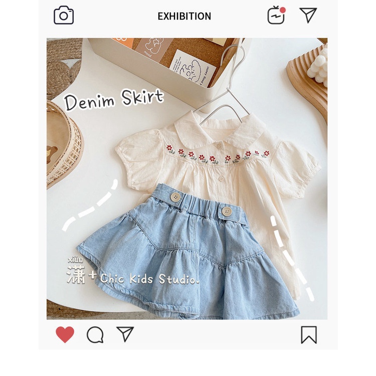 Quần Jeans Ngắn Thời Trang Mùa Hè Hàn Quốc Kiểu Mới Cho Bé Gái