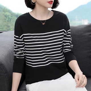 Áo Thun Dài Tay Thời Trang Thu Đông 2020 Cho Phụ Nữ Trung Niên