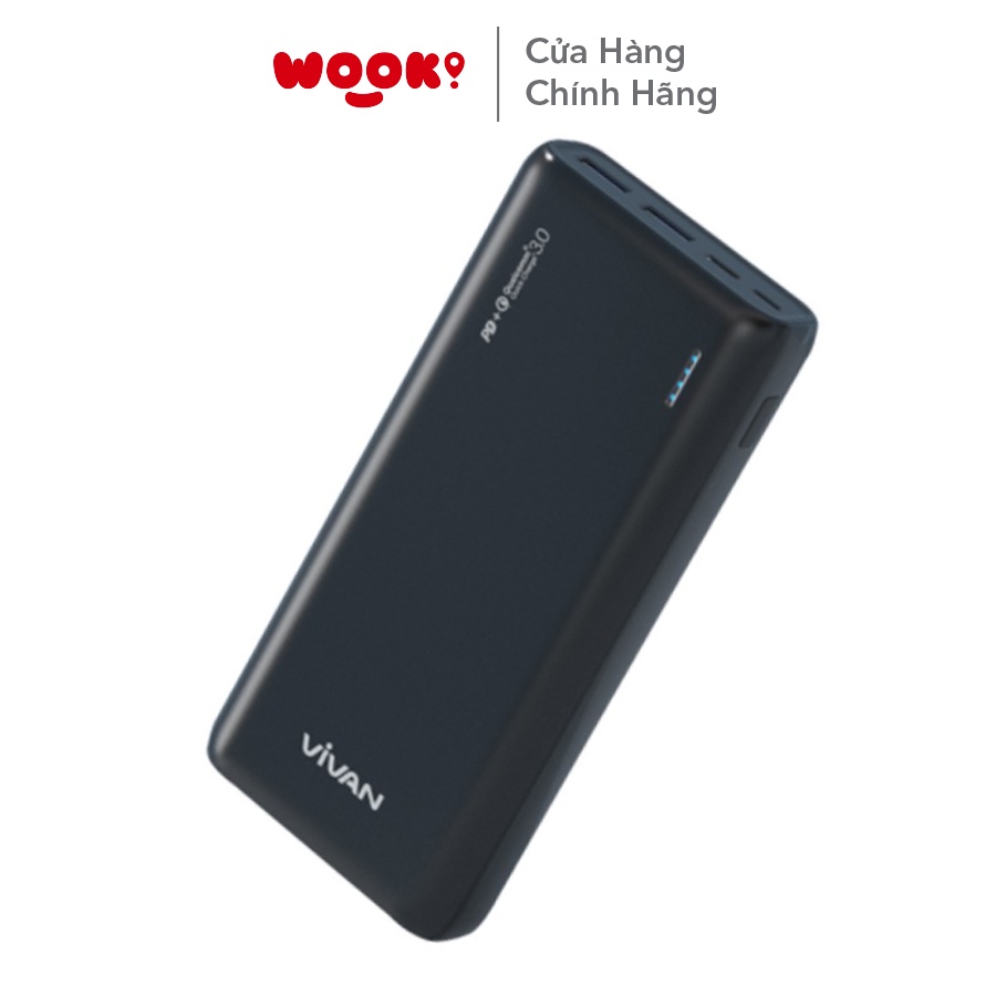 Pin Sạc Dự Phòng VIVAN VPB-A20 Dung Lượng 20000MAH Công Suất Lớn22.5W Hỗ Trợ Sạc Nhanh 5A Chuẩn PD QC 3.0 VOOC