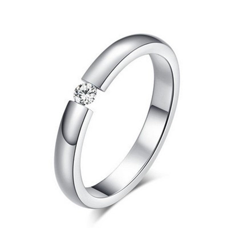 Aifei Jewellery Women Ring Mosaic Diamond 925 Sterling Silver 18K Gold Plating R542