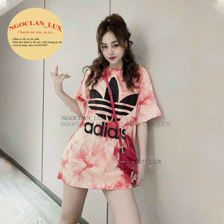 ÁO THUN, ÁO PHÔNG NỮ ADIDAS LOANG SỊN DÁNG RỘNG FREE SIZE LT040