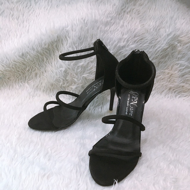 GIÀY SANDAL GÓT 7 PHÂN 2 QUAI NGANG