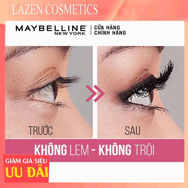 [HÀNG CHĨNH HÃNG]Mascara Dài Mi và Cong Mi Maybelline New York Hyper Curl Waterproof Chuốt Mi Đen 9.2ml- Lazencosmetics