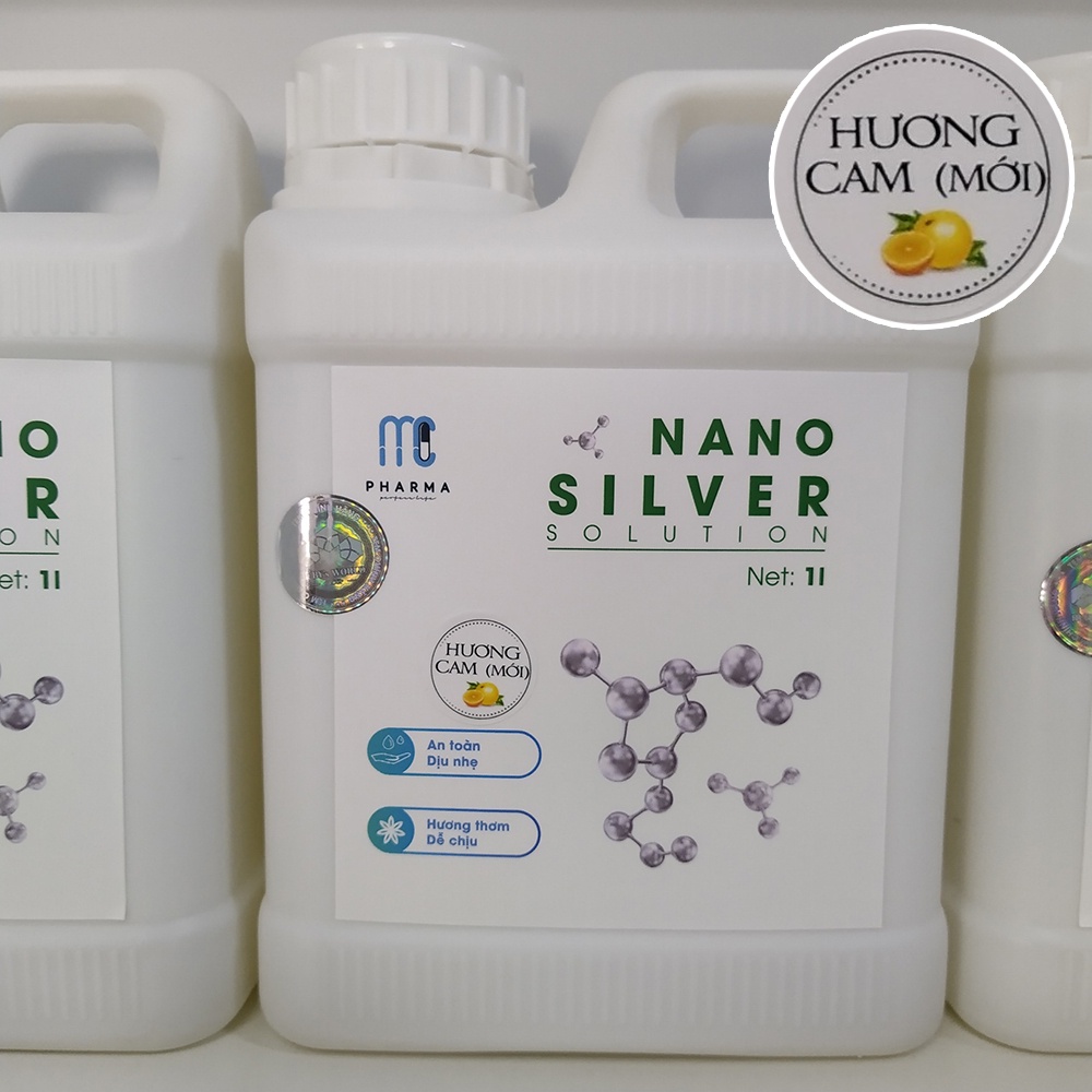 Dung dịch Nano bạc khử khuẩn MC Pharma ( Hương Cam) chính hãng dùng cho máy phun khói diệt khuẩn ô tô phòng ở hiệu quả