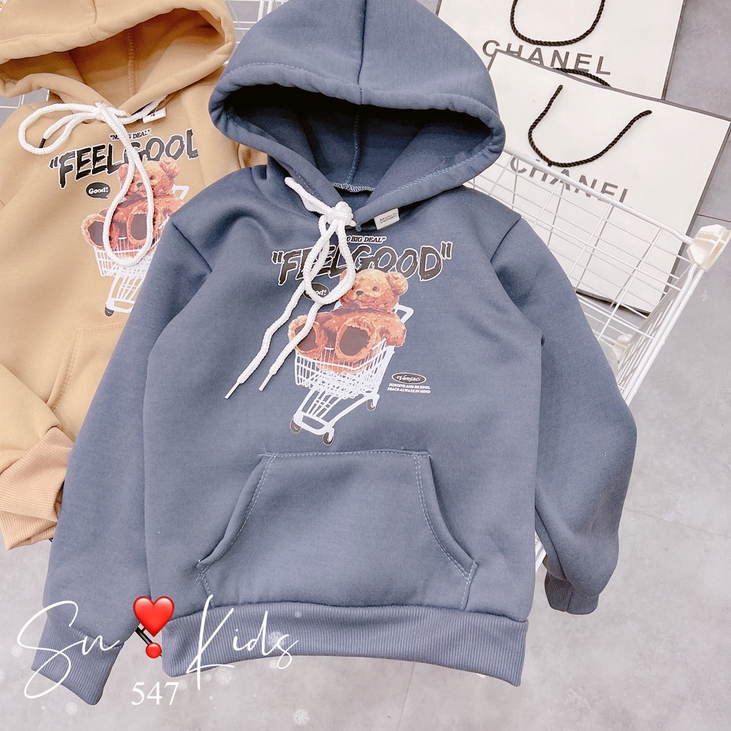 Áo nỉ hoodie cho bé, áo nỉ bông Feel Good cho bé trai