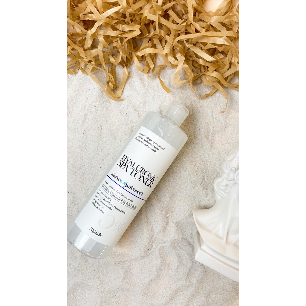 Nước hoa hồng BadSkin Hyaluronic Spa Toner Cân Bằng Dưỡng Ẩm Làm Dịu 500ml