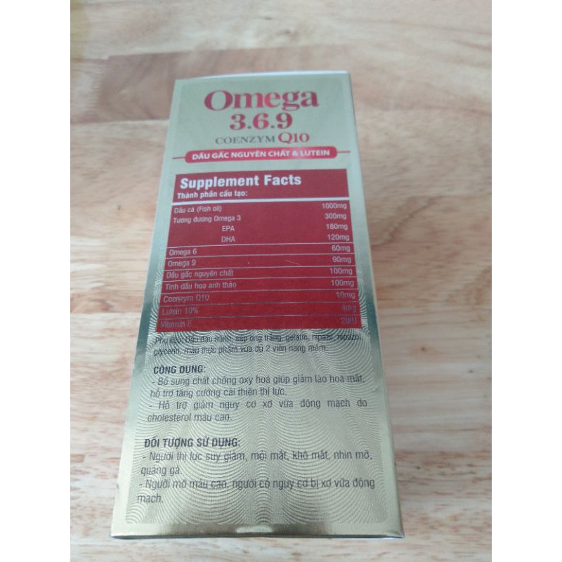 Omega 369 Coenzym Q10 . Dầu gấc nguyên chất và Lutein