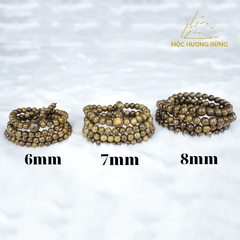 Vòng tay trầm hương chuỗi tràng hạt 108 hạt cho nam và nữ size 6-7-8mm_ ...