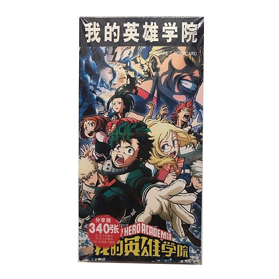 Postcard my Hero academia boku no học viện anh hùng hộp ảnh bộ ảnh có ảnh dán + lomo + postcard bưu thiếp anime chibi