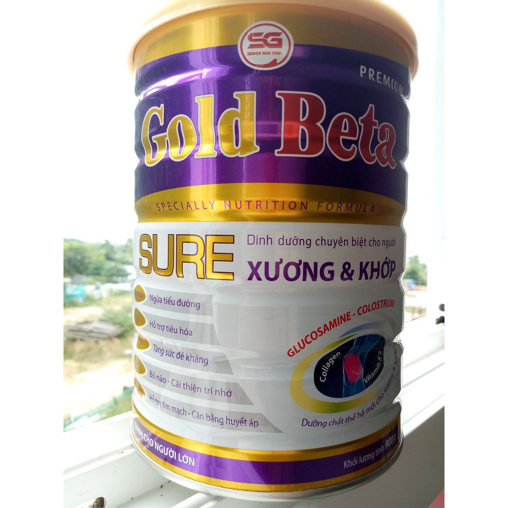 Sữa Gold Beta Sure 900g - Sữa dành cho người già - Sữa người già Ngăn ngừa Loãng Xương Tiểu Đường - Sữa cho người già