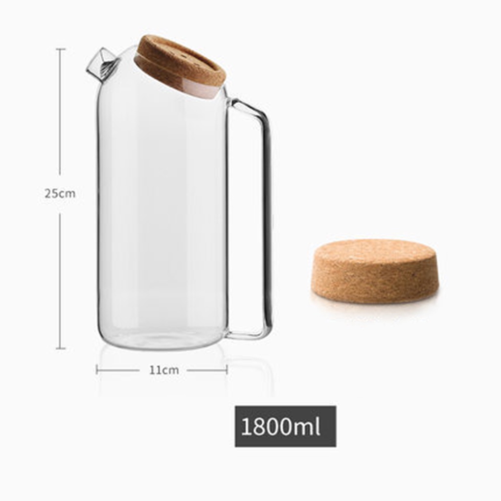 Ấm Trà Bằng Kính Dung Tích Lớn Tiện Dụng Cho Nhà Bếp / Văn Phòng