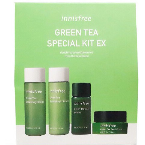 Bộ Dưỡng Da 4 Sản Phẩm Innisfree Green Tea Special Kit EX minisize Mẫu Mới