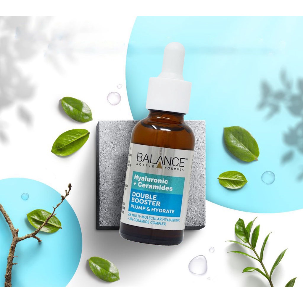 Tinh Chất Balance Active Formula Dưỡng Ẩm 2% Hyaluronic + 3% Ceramides Double Booster 30ml