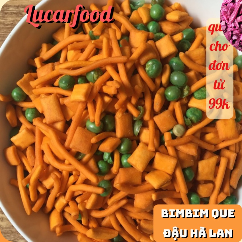 Snack Bim Bim Tăm Đậu Hà Lan , Bim Bim Que Đậu Hà Lan Cay Cay, Date Mới - Lucarfood