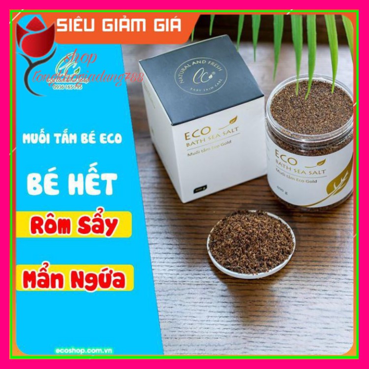 [COMBO SIÊU RẺ] 3 MUỐI TẮM BÉ ECOGOLD 400G TẶNG 1 MUỐI ECO 200G- DÙNG CHO TRẺ TỪ SƠ SINH,  GIẢM NHANH RÔM SẢY, MẨN NGỨA