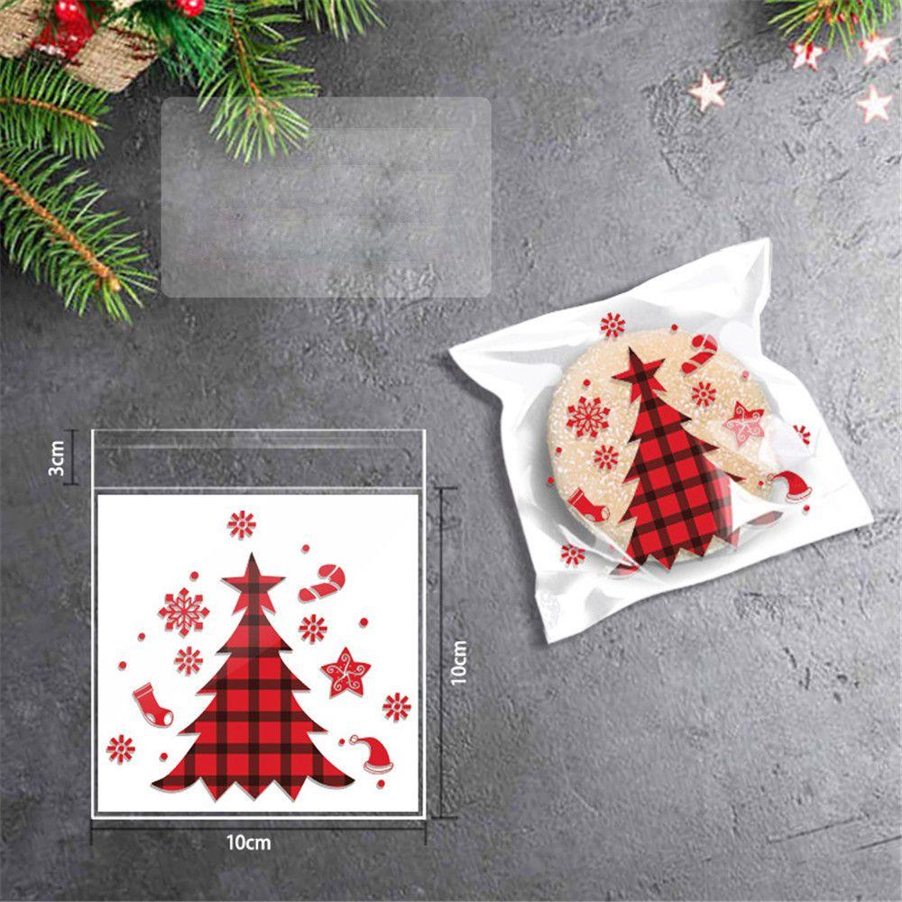 Set 100 Túi Đựng Kẹo Họa Tiết Hoạt Hình Giáng Sinh