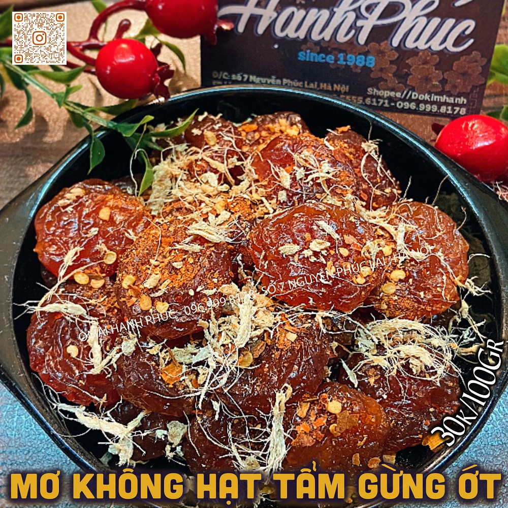Mơ thái không hạt tẩm gừng ớt