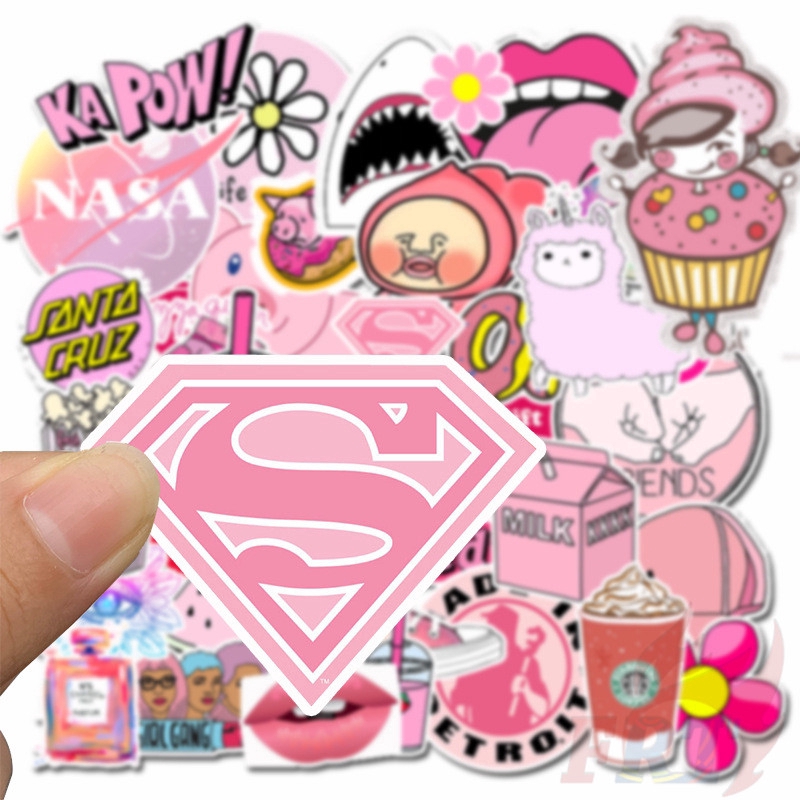❉ VSCO： Pink Romantic Series 01 - GirlGang Cozy Graffiti Stickers ❉ 50Pcs/Set Mixed Fashion DIY Luggage Laptop Skateboard Doodle Decals Stickers