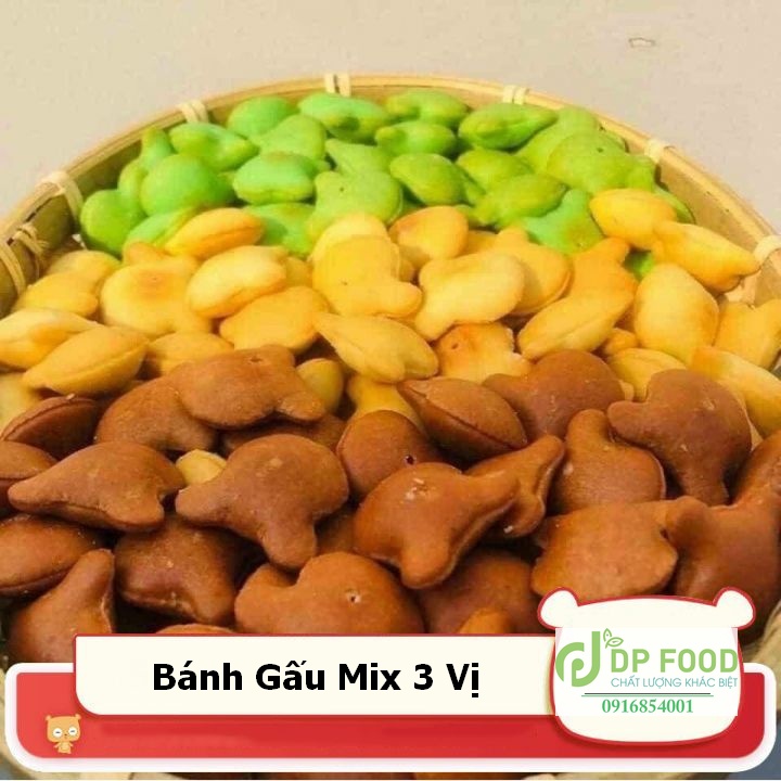 (100G) Bánh Gấu Nhân Kem Sữa 3 Vị TRUYỀN THỐNG, CHÙM NGÂY & CAFE