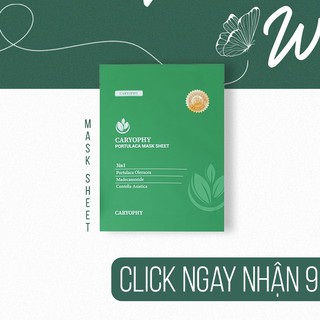 Mặt Nạ Điều Ngăn Ngừa Mụn Chuyên Sâu Caryophy Portulaca Mask Sheet 22gr