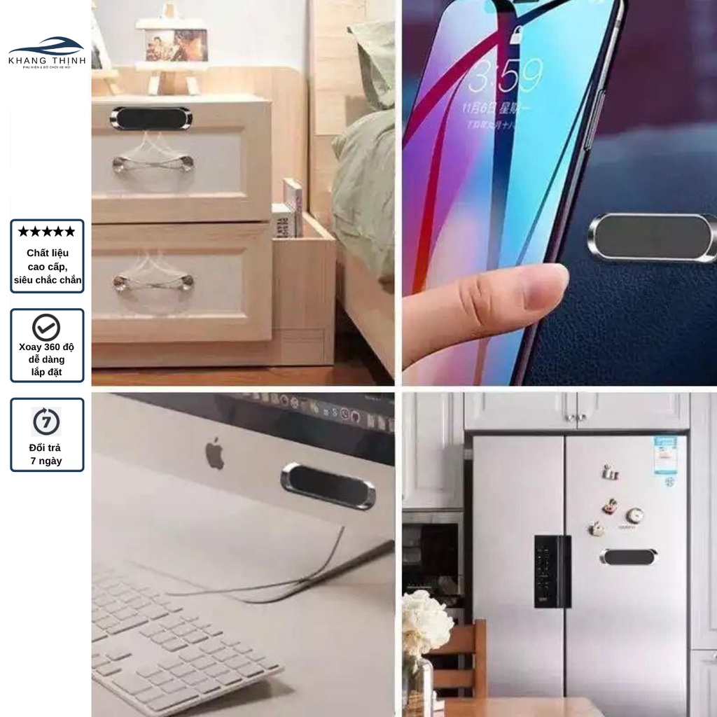 Giá đỡ điện thoại, hit điện thoại trên ô tô, kẹp điện thoại xe hơi, xe máy hit nam châm 360 độ
