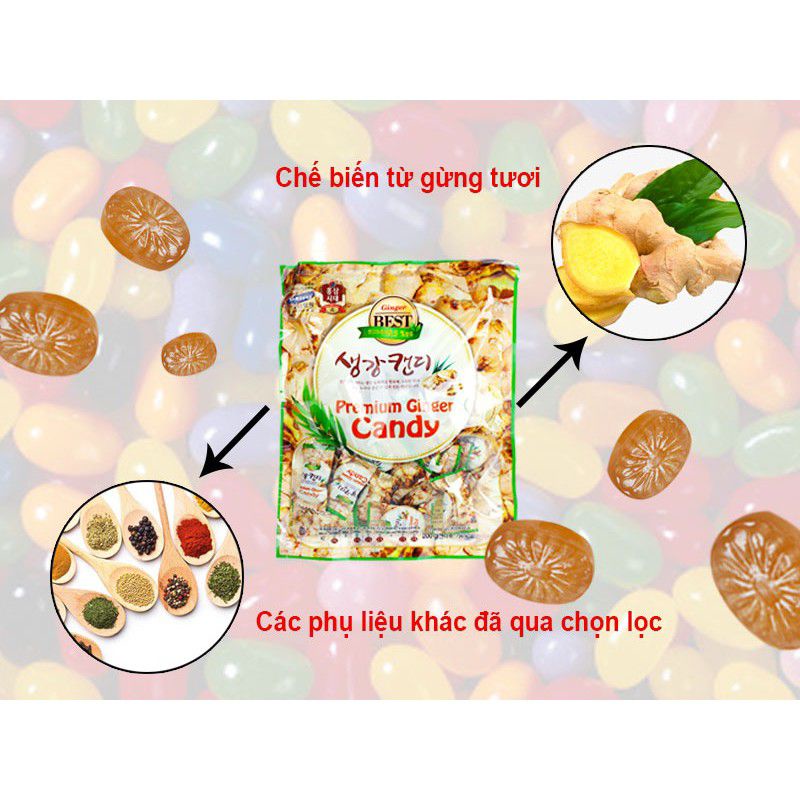 Kẹo gừng, kẹo quế Hàn Quốc cứng 200g