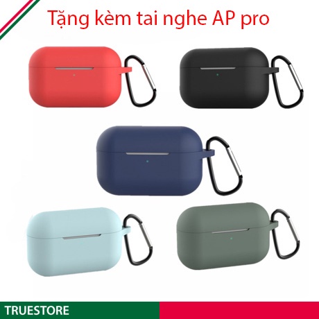 Tặng kèm tai nghe không dây Ap pro Ốp tai nghe AP pro có nhiều màu sắc  kèm tai nghe bluetooth xịn âm thanh quá hay
