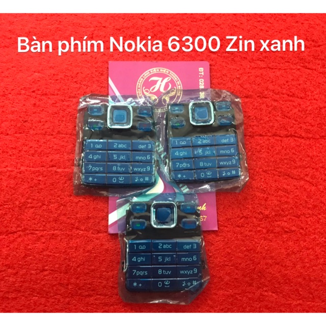 Bàn phím Nokia 6300 zin(xanh)