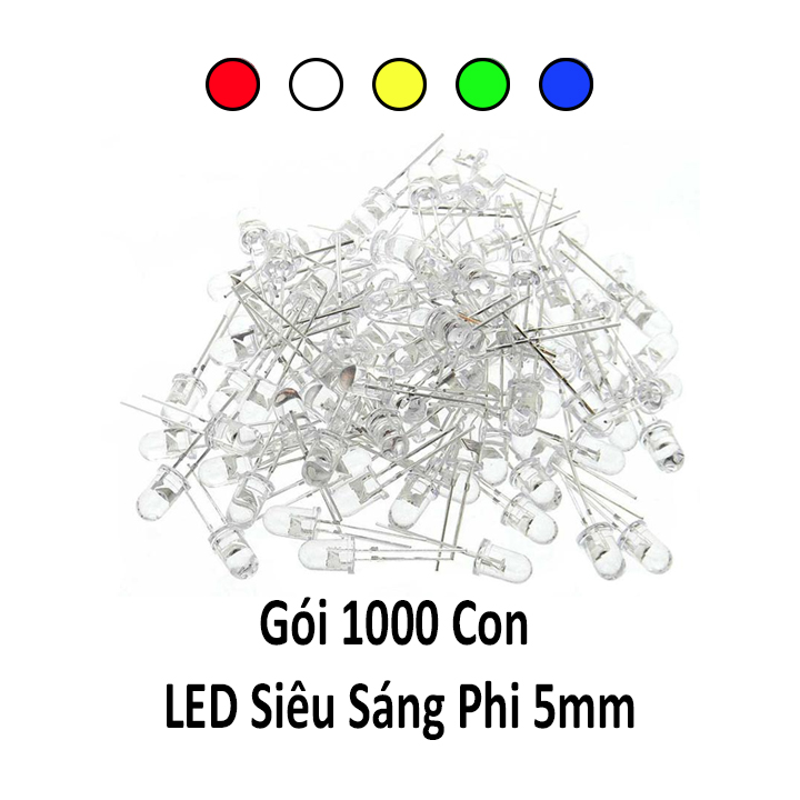 Led trắng siêu sáng phi 5 (1000 chiếc)