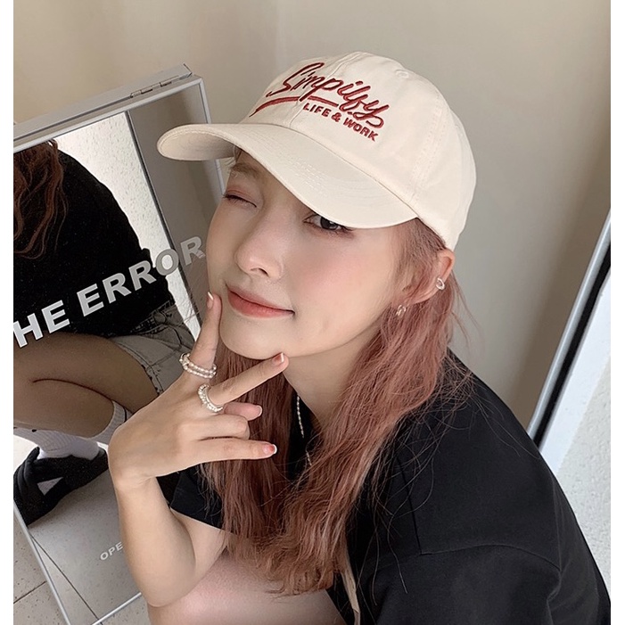 Mũ lưỡi trai MG STUDIO thêu chữ cái hợp thời trang