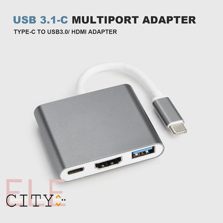 Bộ Chuyển Đổi Usb Type C Hub Sang Hdmi 4k Usb 3.0 Port Usb-C Chất Lượng Cao Cho Macbook