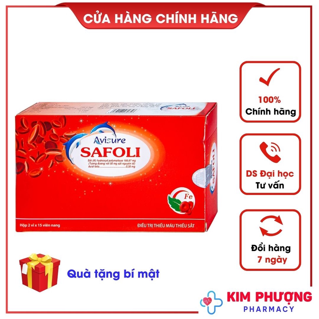 Avisure Safoli - Giúp bổ sung Sắt bầu, Acid folic, Vitamin cho mẹ bầu trong thời kỳ mang thai