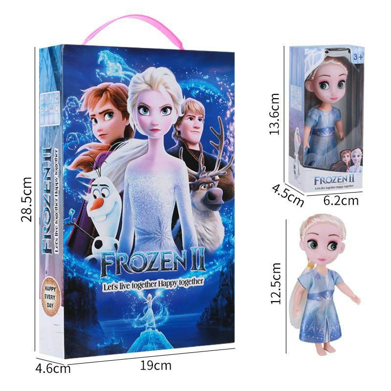 DISNEY Set 6 mô hình búp bê barbie Elsa Anna trong Frozen II dùng để trang trí 1 bộ 6 cái