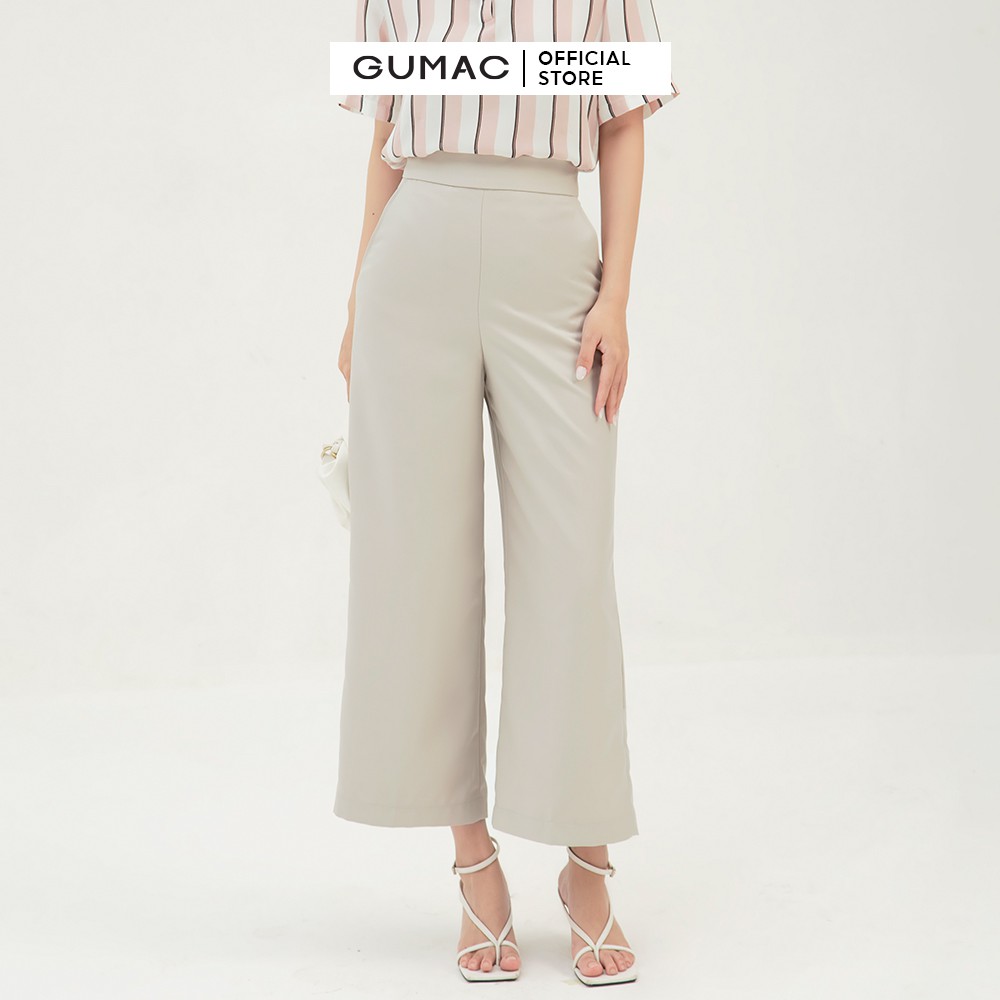 [Mã WABRGU72 giảm 10% tối đa 50k đơn 250k] Quần tây nữ ống rộng cơ bản GUMAC đồ công sở thanh lịch, sang trọng QB306 | BigBuy360 - bigbuy360.vn