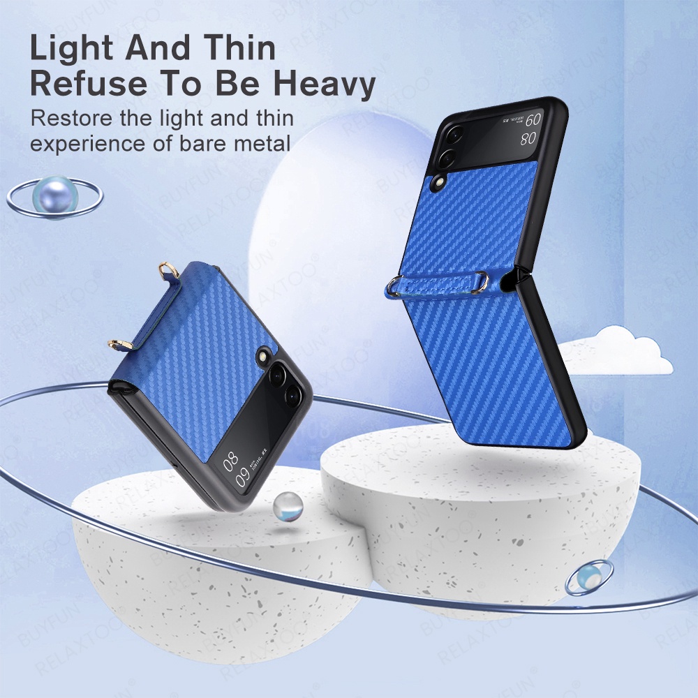 Luxury Case Hard Protection Phone Cover Lanyard shell For Samsung Galaxy Z Flip 4 ZFlip Flip4