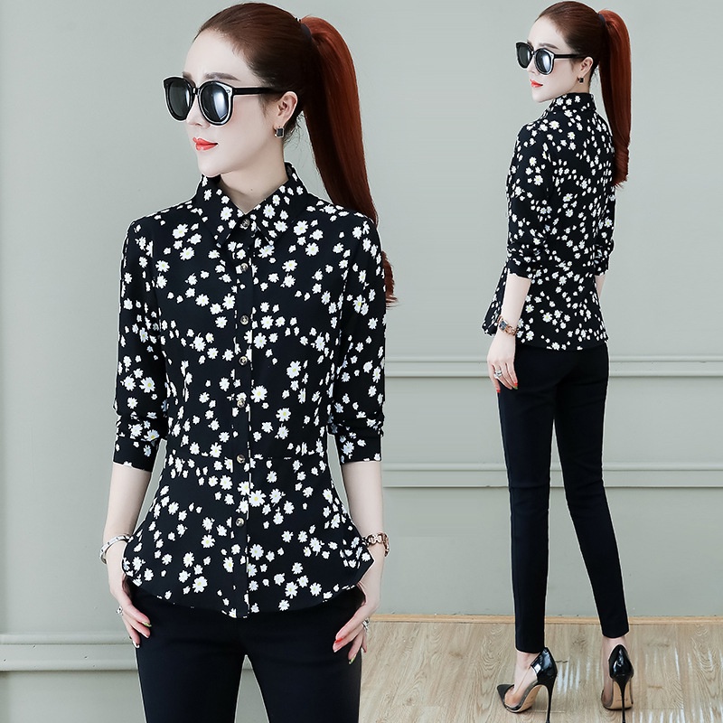 Áo Sơ Mi Tay Dài Phong Cách Hàn Quốc Thời Trang Xuân Thu 2022 Cho Nữ