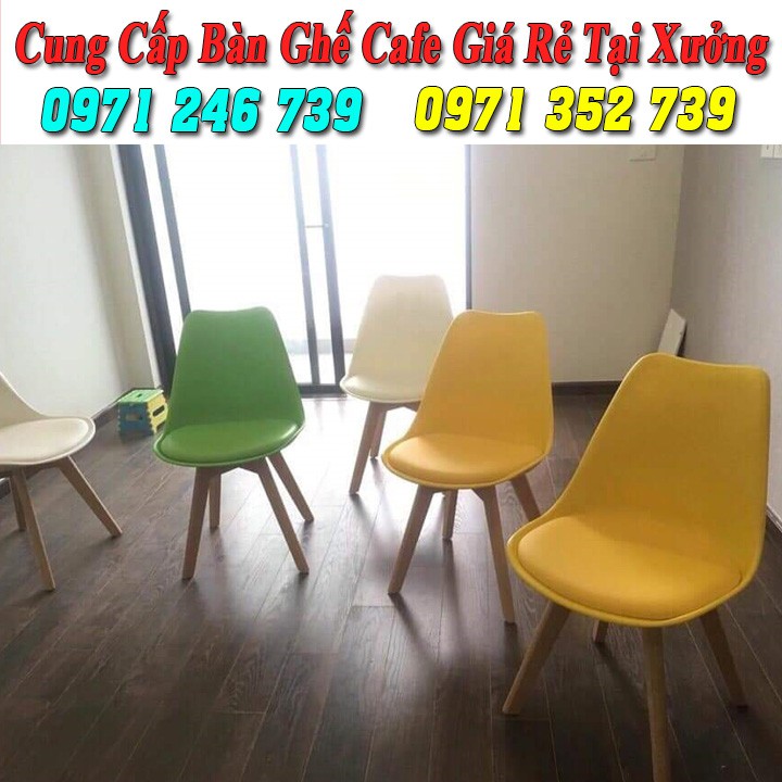 Ghế Eames nệm chân gỗ nhập khẩu giá rẻ